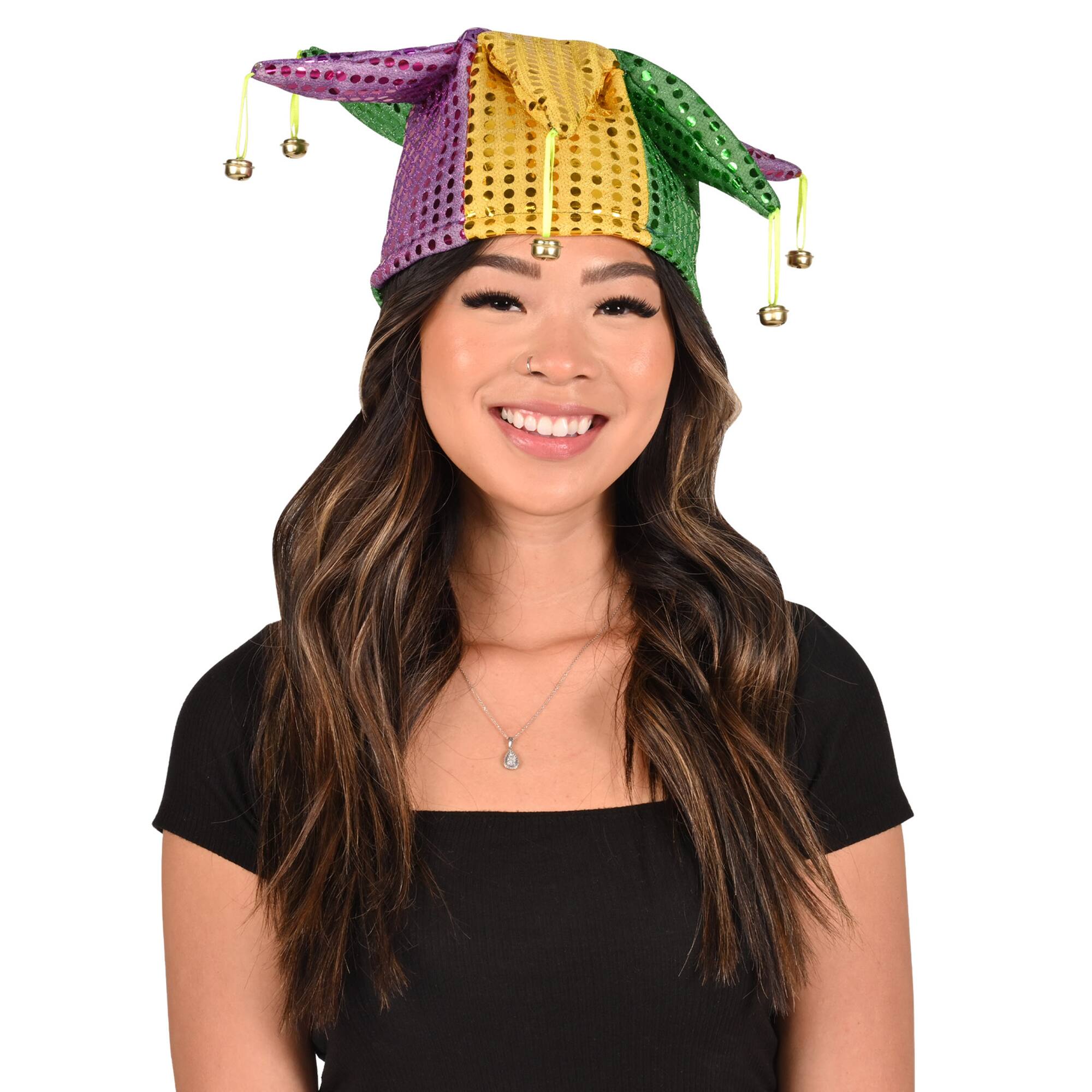 Beistle Mardi Gras Glitz 'N Gleam Jester Hat